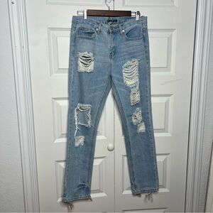 Brandy Melville Distressed Light Wash Jeans | Size Small